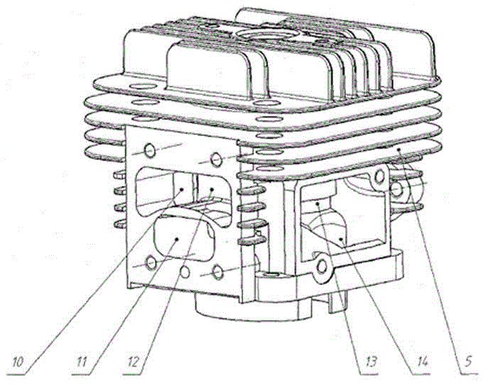 Two-stroke stratified scavenging gasoline engine