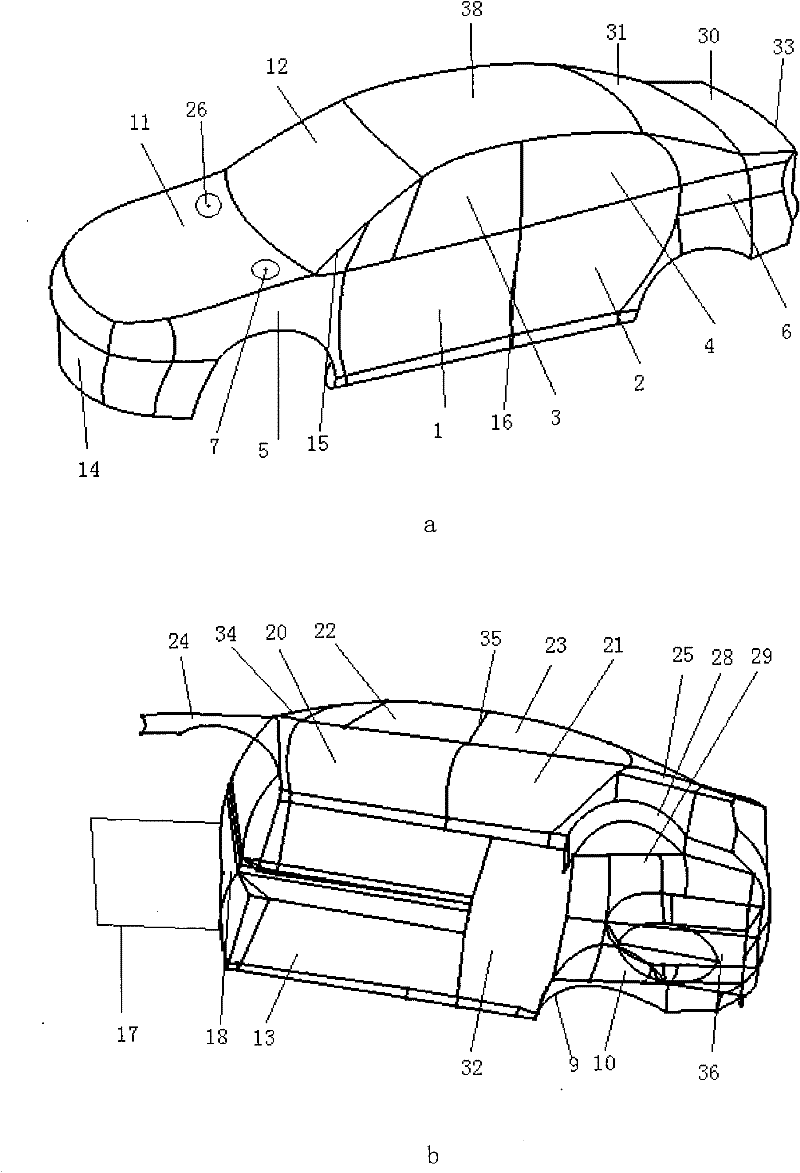 Semi-infinite fluid based passenger car external noise analysis and predication method