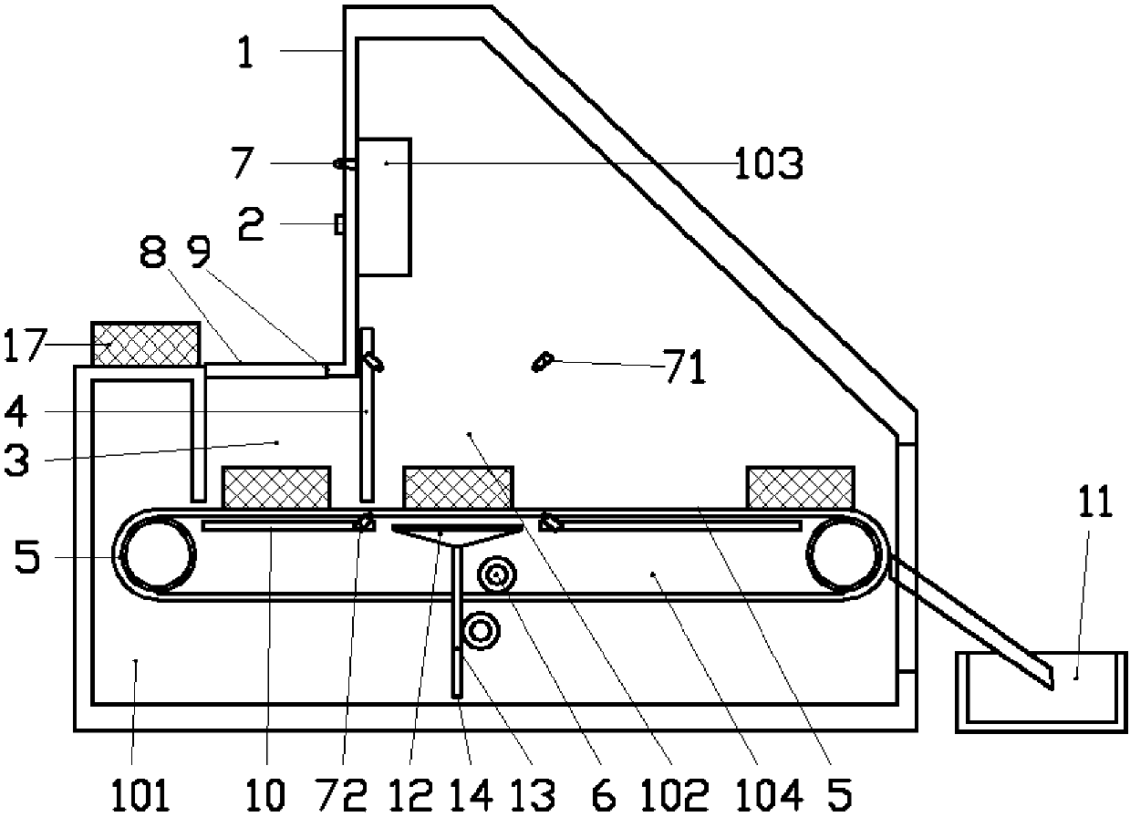 Flipped tray type goods returning device of self-service store