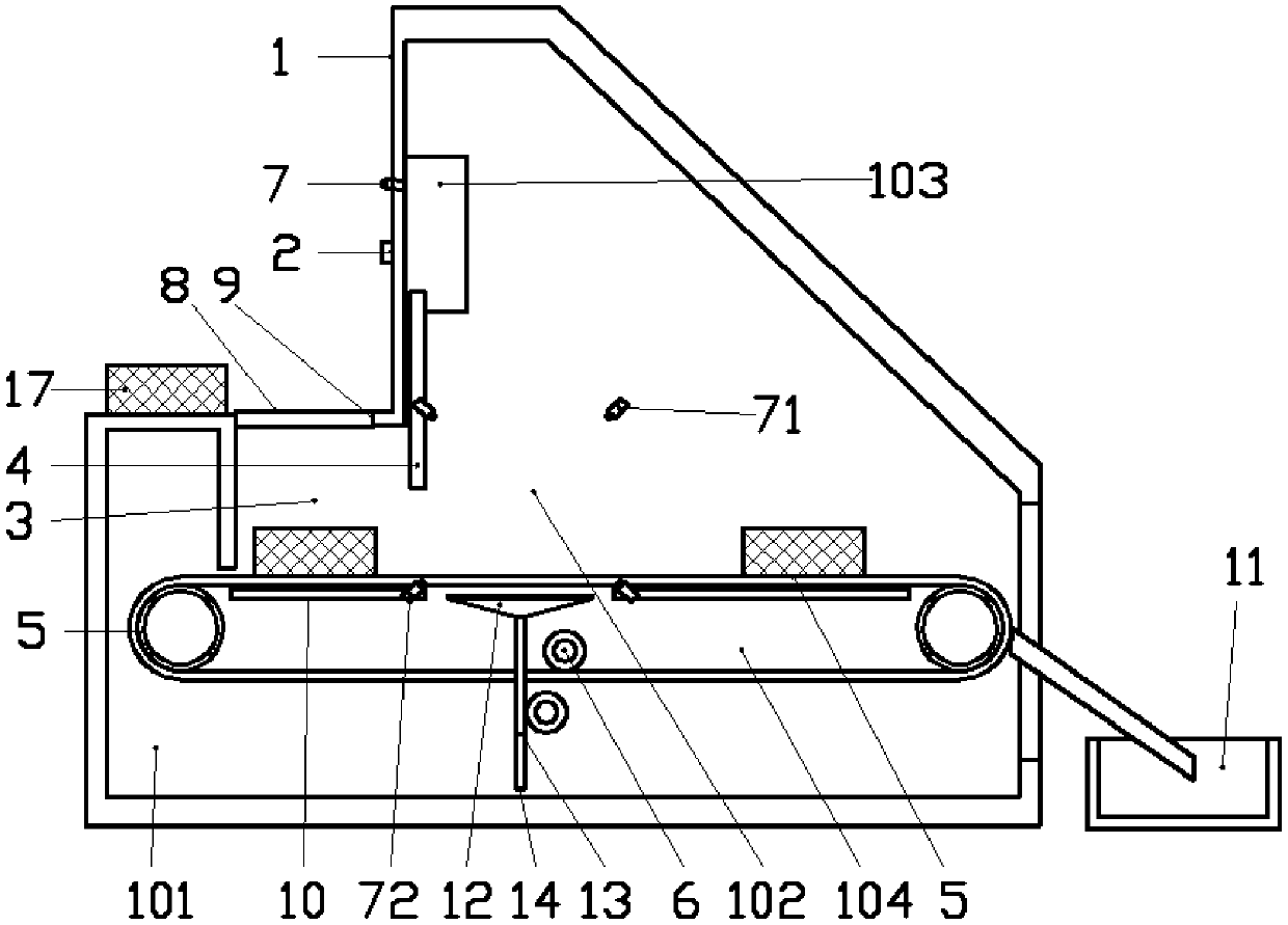 Flipped tray type goods returning device of self-service store