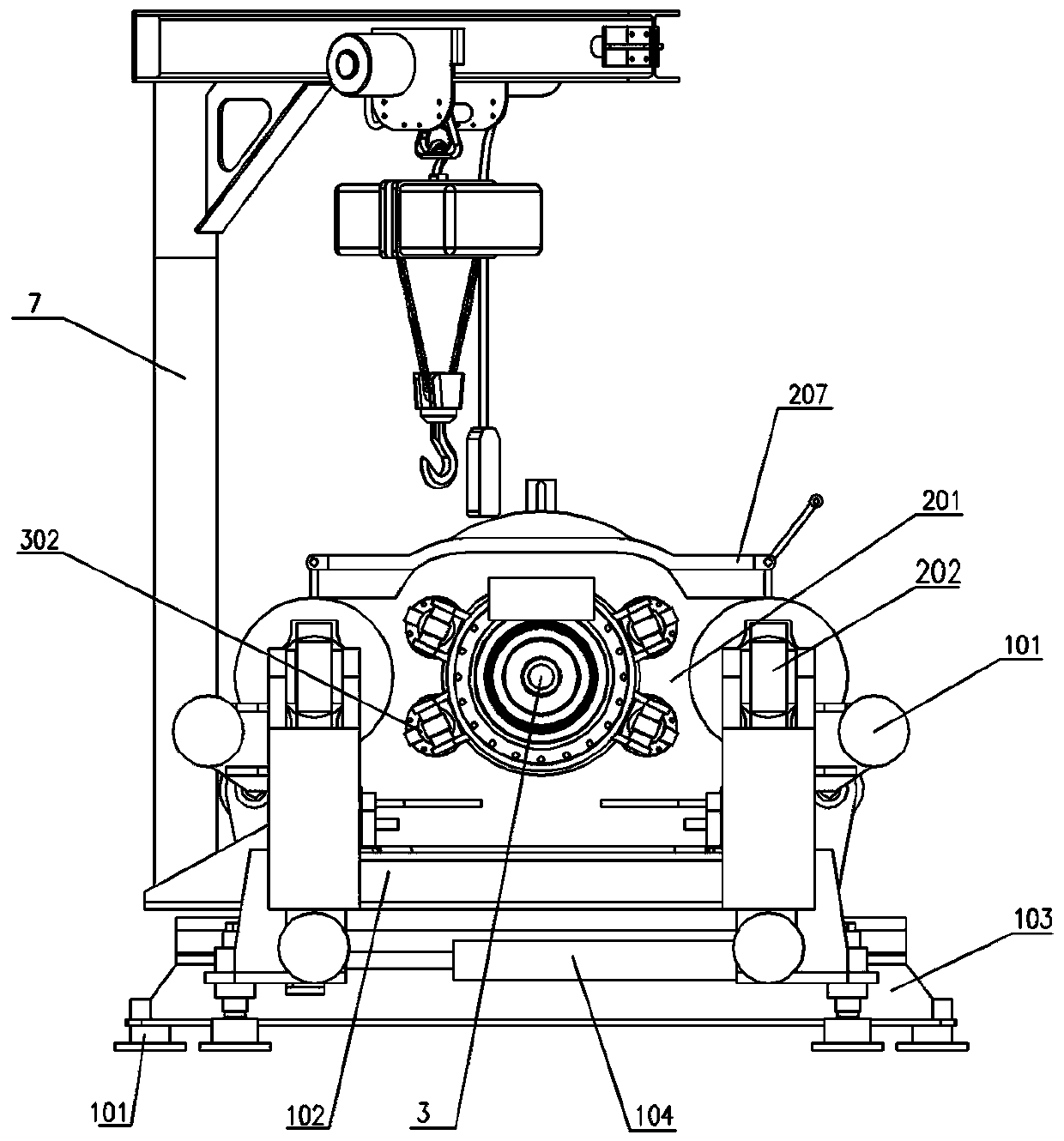 High-precision multifunctional horizontal spiral drilling rig