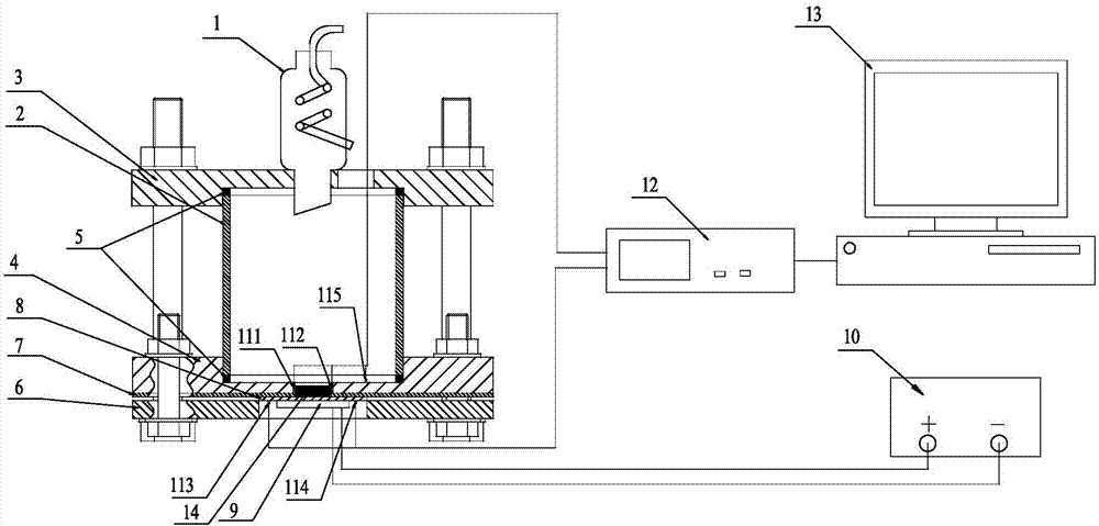 Heat exchange surface coating heat transfer performance testing system