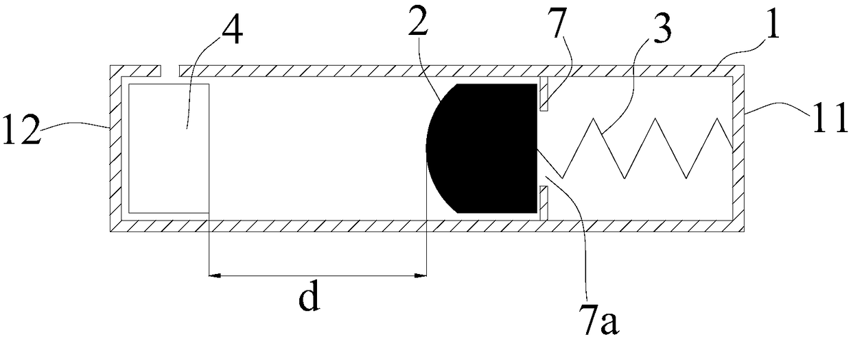 Triggering device and active system used for automobile rear-end collision safety protection measures