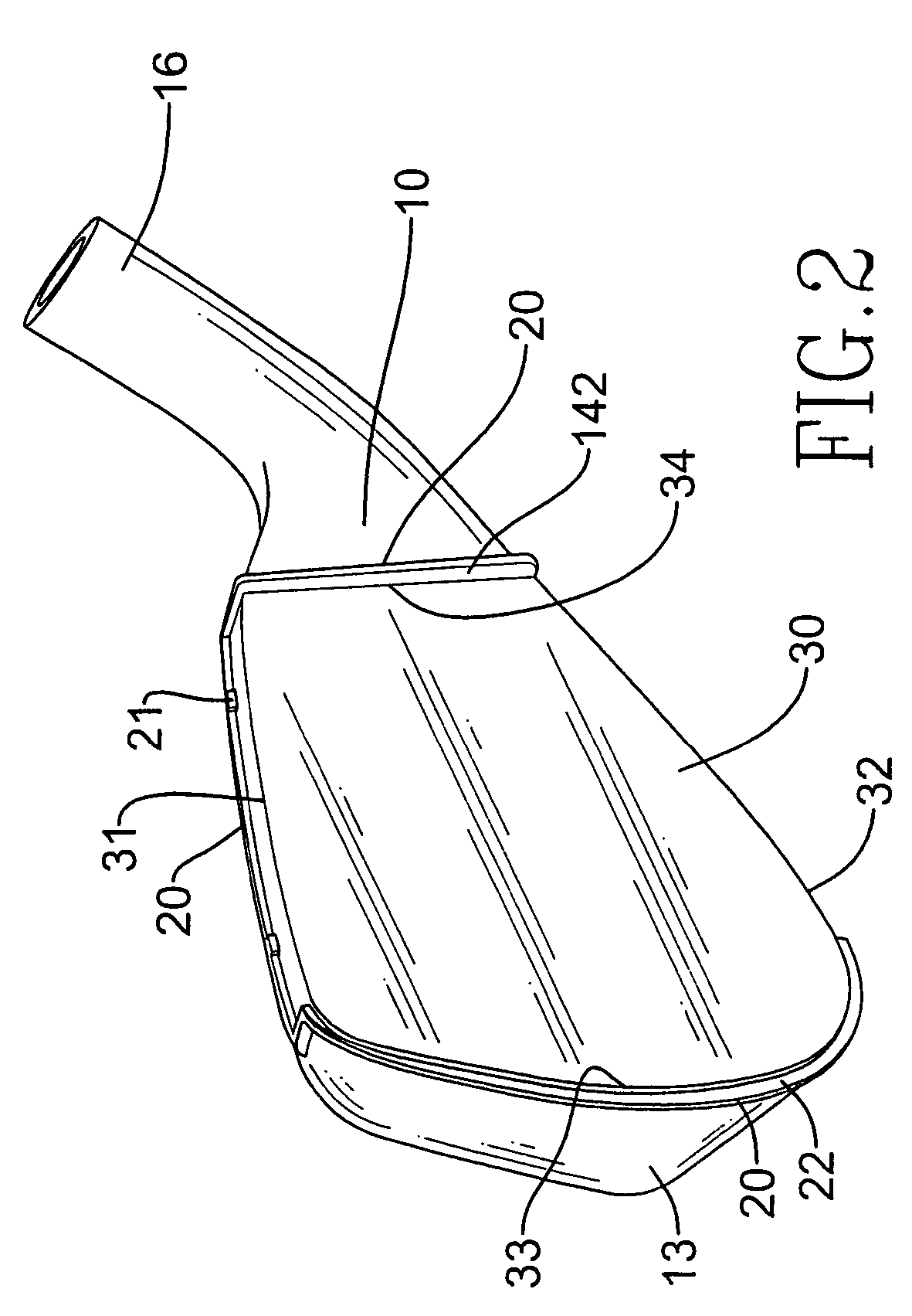 Positioning structure in a golf club head