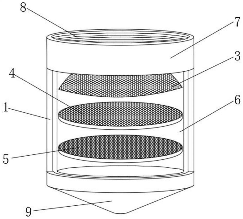 Liquid-based cell extraction filter screen capable of fully filtering