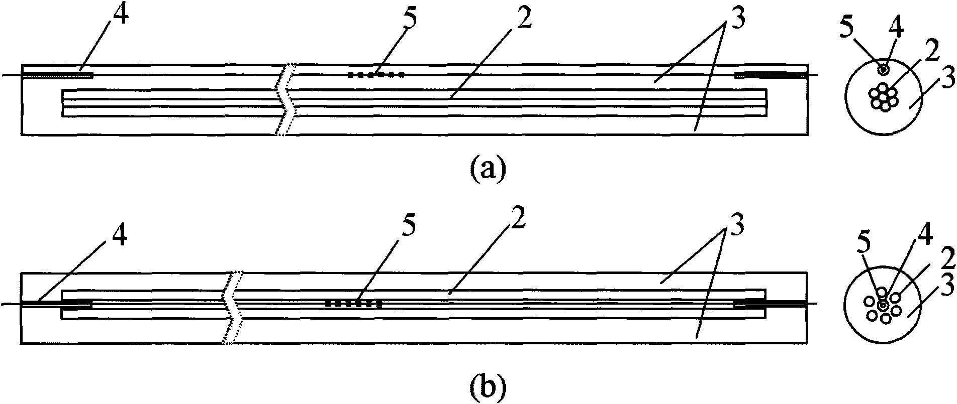 FRP (fiber reinforced plastic) optical fiber intelligent composite rib embedded with steel strand