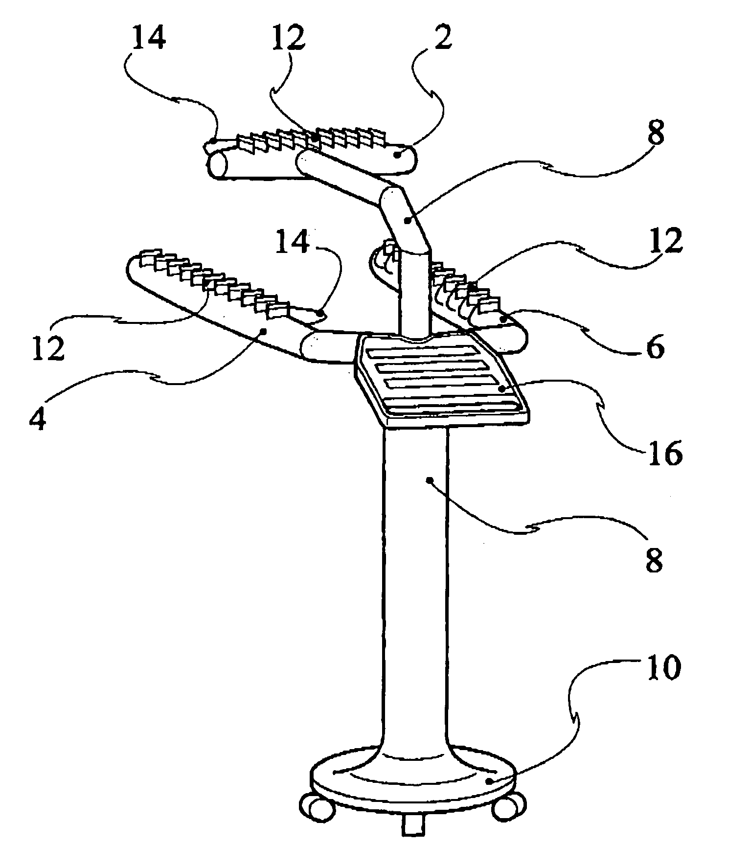 Device for treating keratin fibers