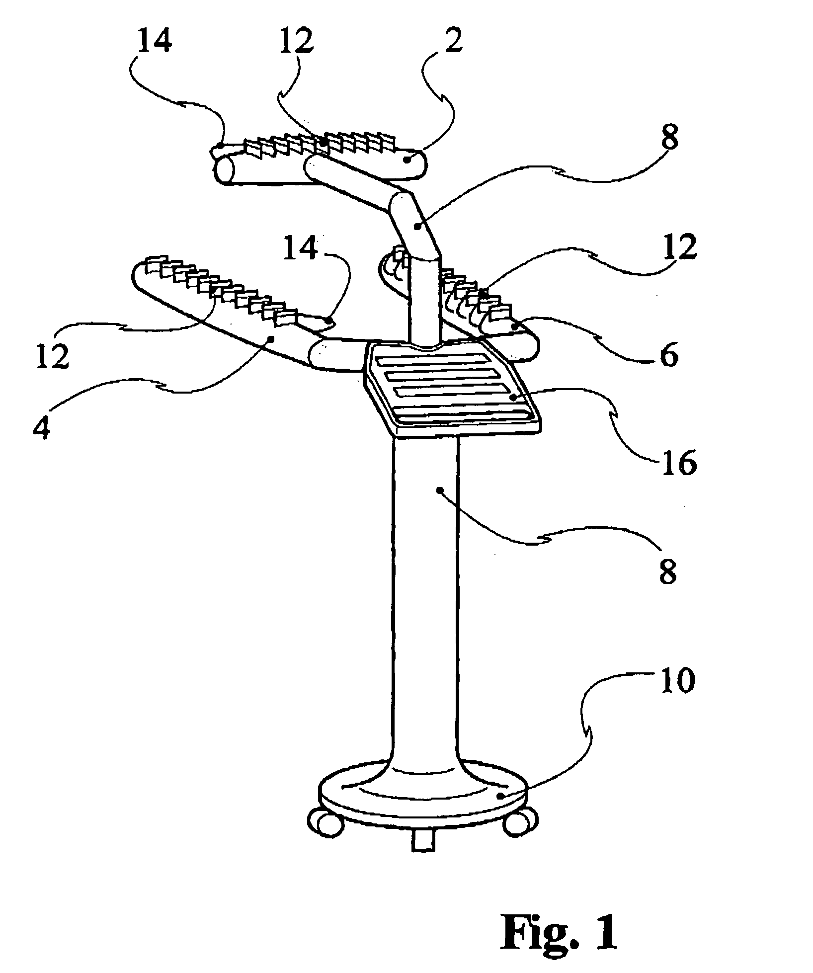 Device for treating keratin fibers