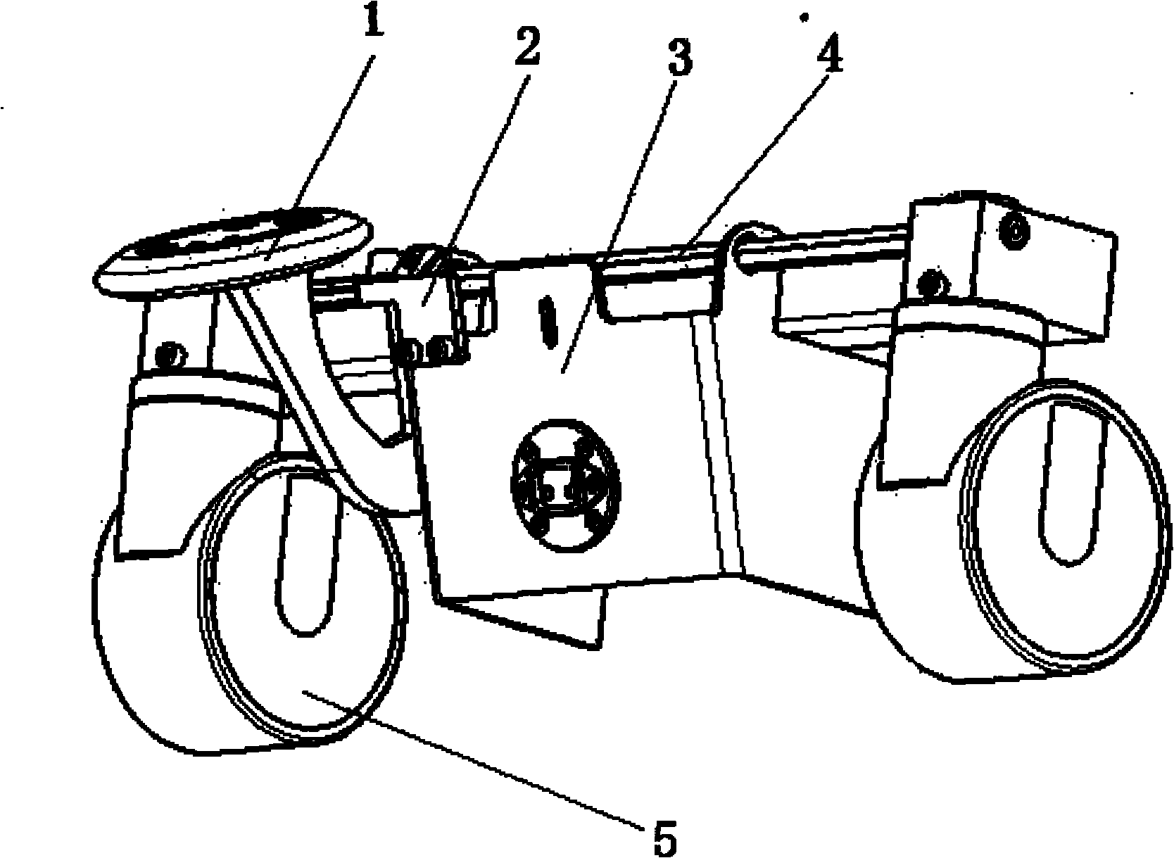 Integral brake control mechanism for operating bed