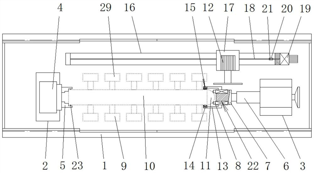 Multi-connected turbine cutting device and cutting method