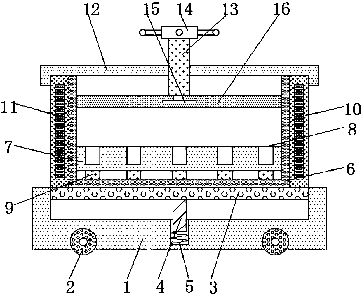 Mechanical part transportation transfer tank with vibration cushioning function