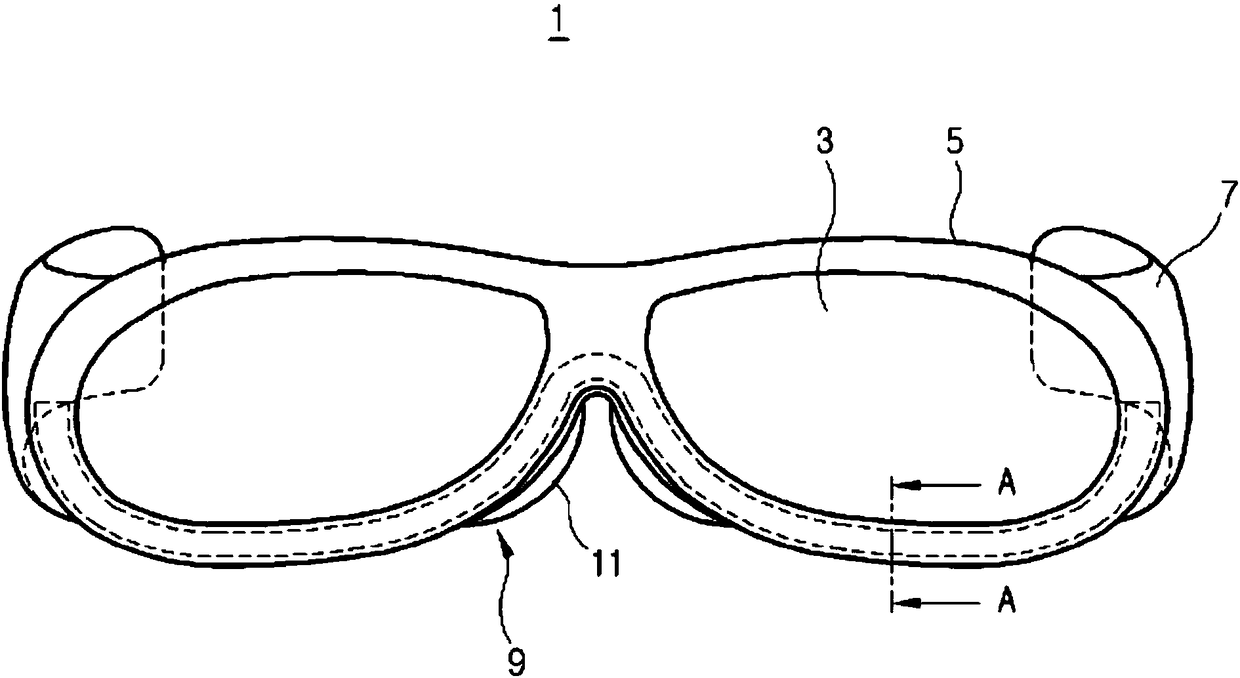 Goggles for person not wearing eyeglasses