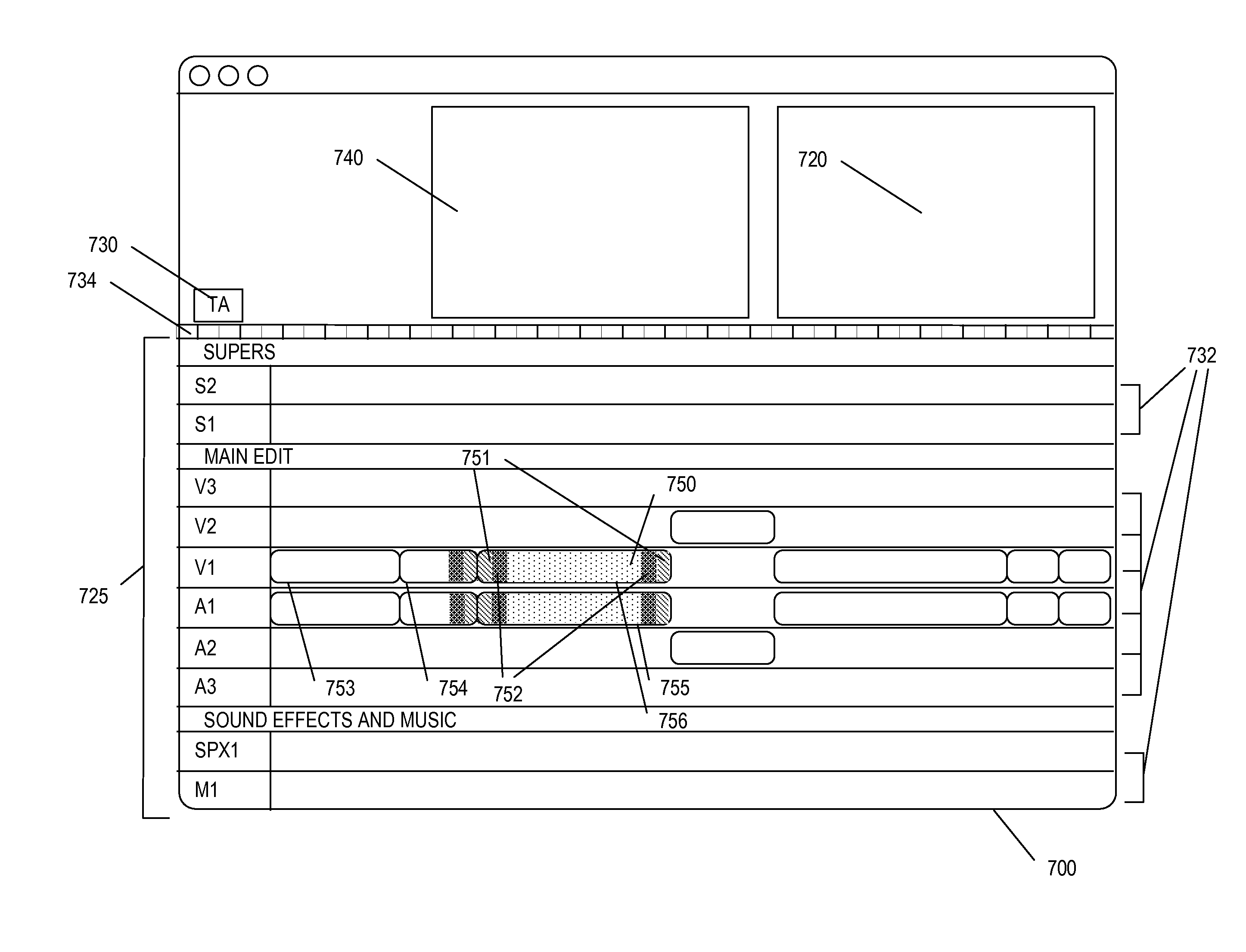 Cross-Track Edit Indicators and Edit Selections