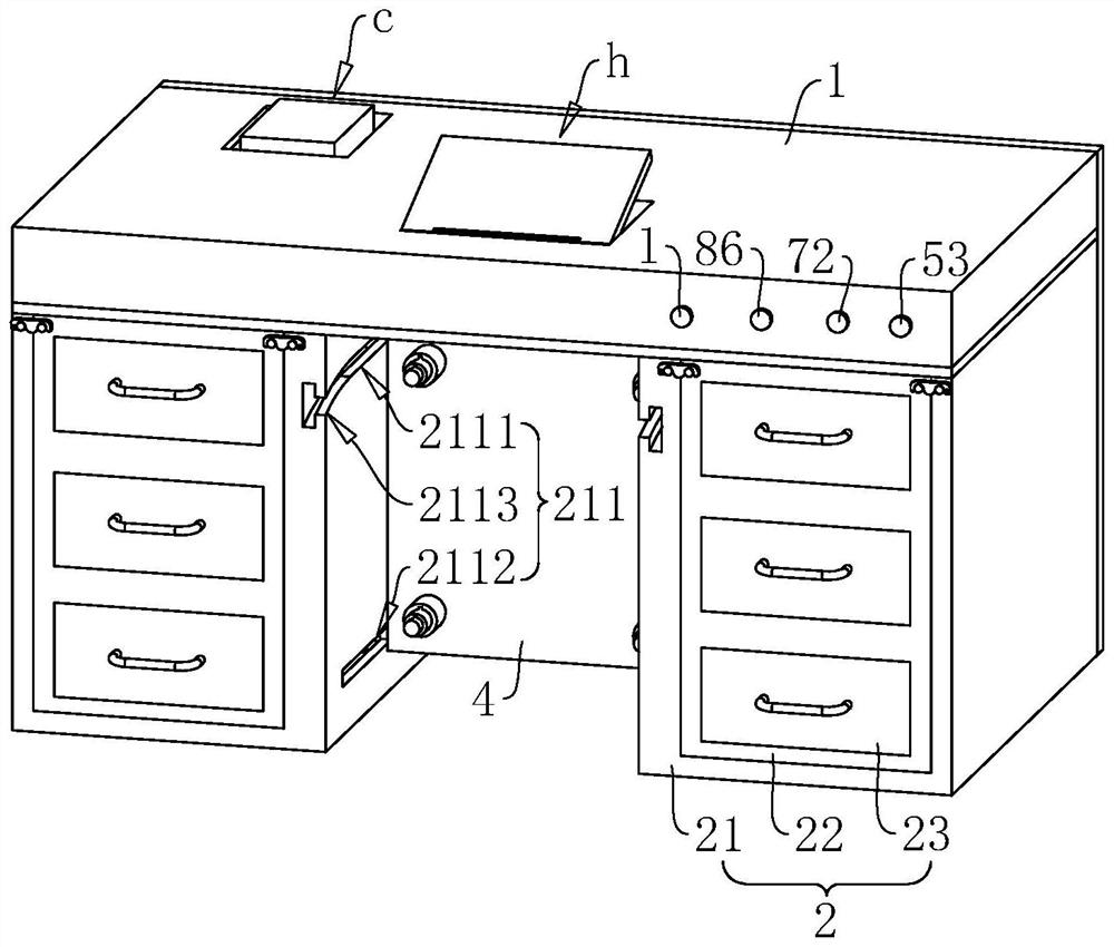 Multifunctional office table facilitating storage