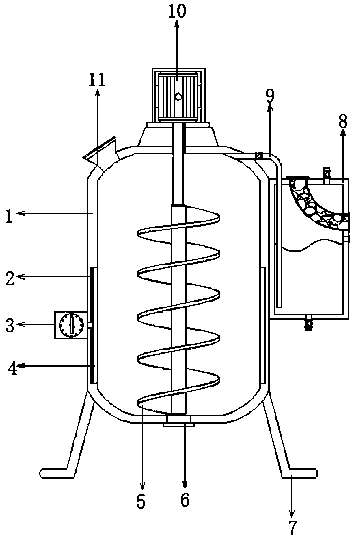 Melting device for plastic processing