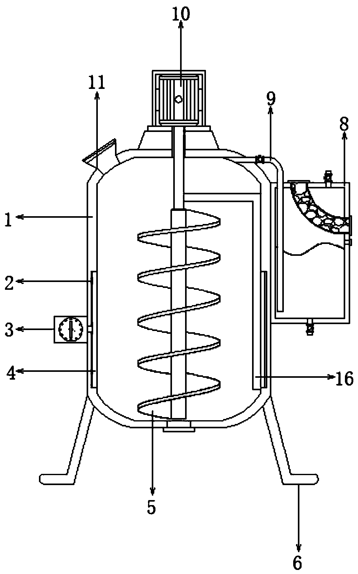 Melting device for plastic processing