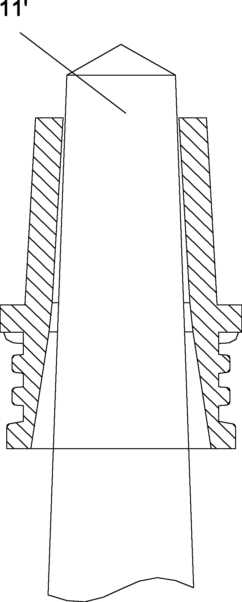 Polar post and lead bushing structure and fusion welding method as well as storage battery employing structure