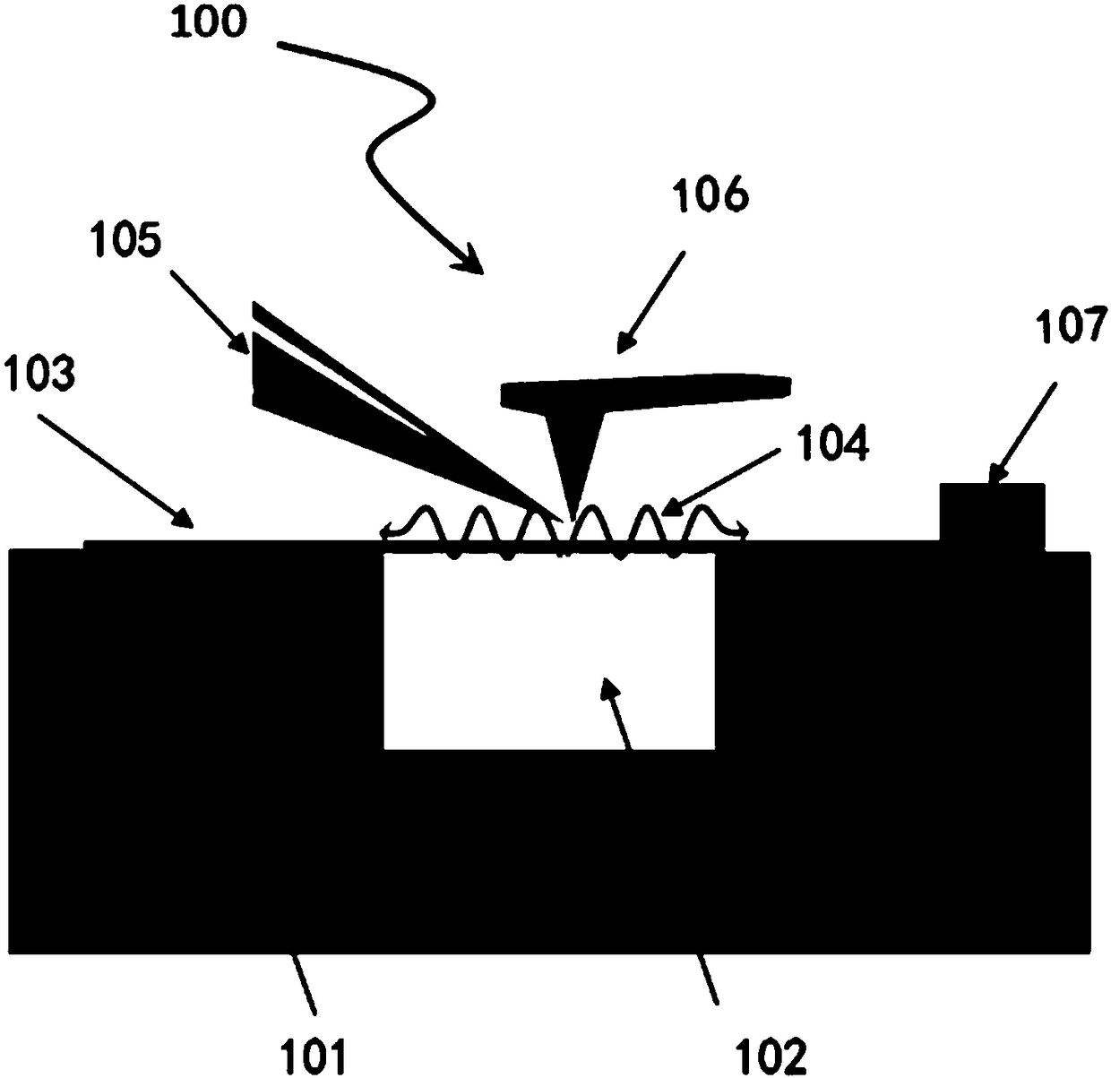 Suspended graphene propagation plasmon waveguide device and preparation method thereof