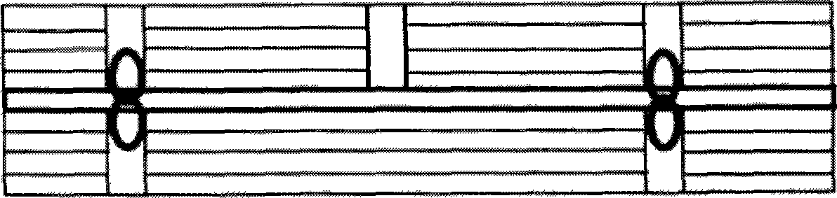 Method for producing high multilayered blind hole multilayer board by double head pressing insertion pin