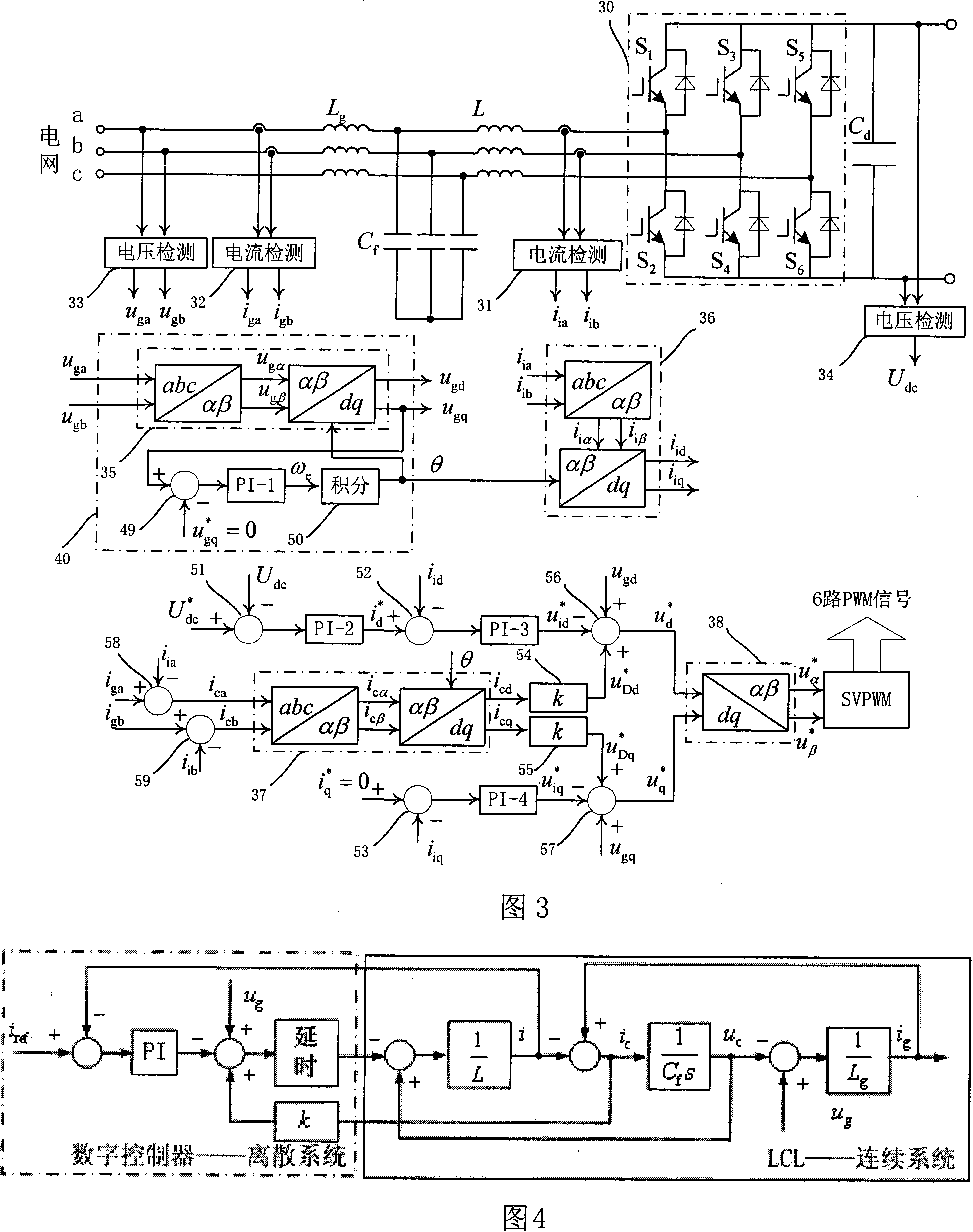 LCL filtering based voltage type active rectifier steady control system and method