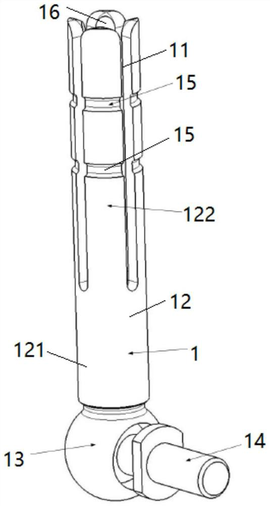 Suspension altitude valve connecting rod, using method, suspension structure and vehicle