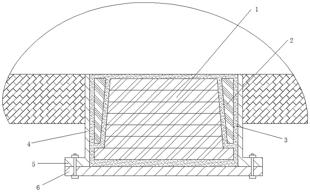 A reformer furnace door insulation device and its preparation method