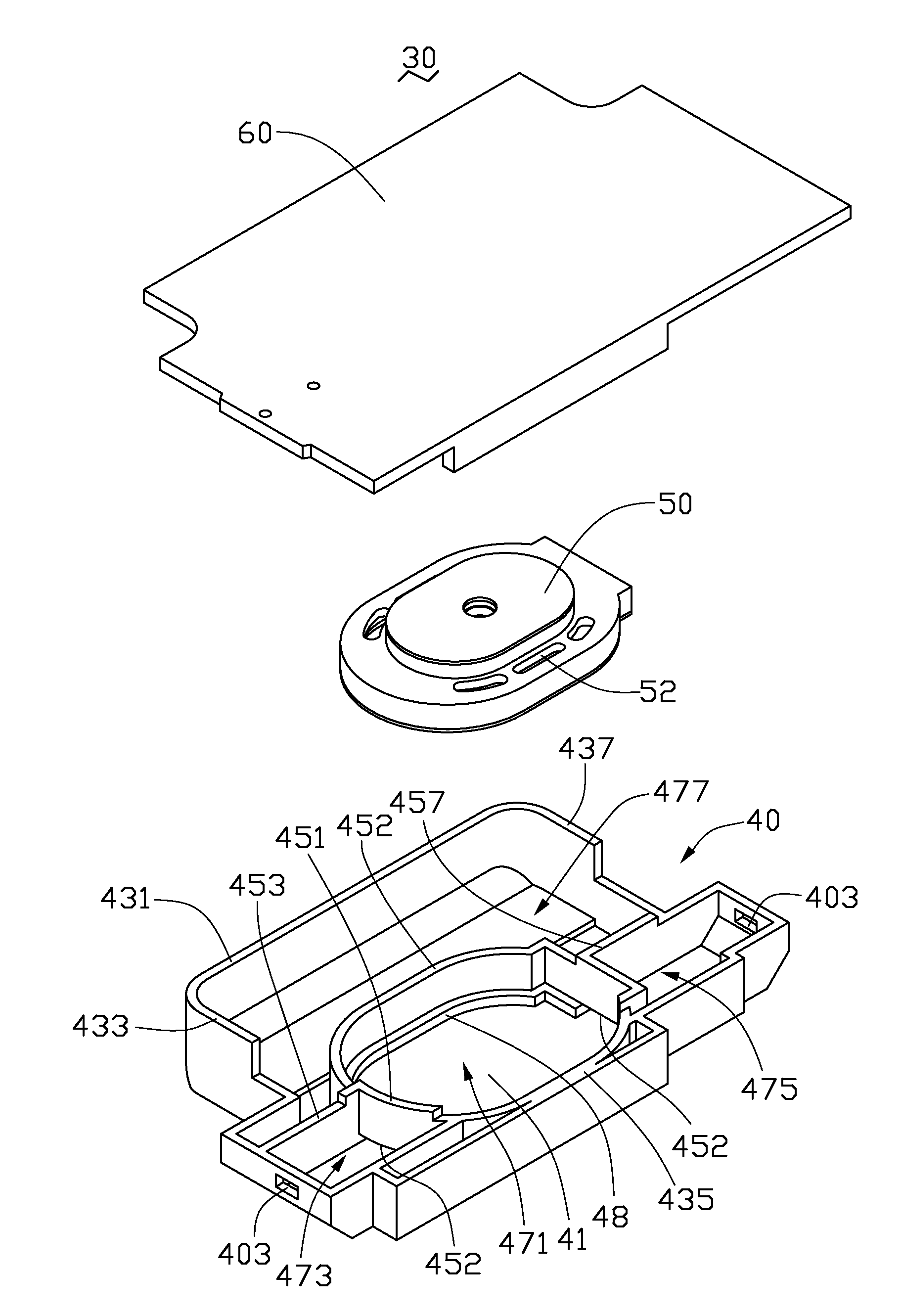 Speaker set for portable electronic device