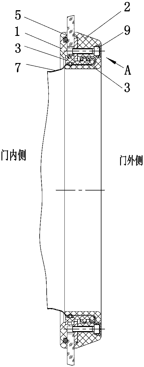 Flange assembly of sterile glove