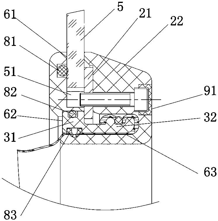 Flange assembly of sterile glove