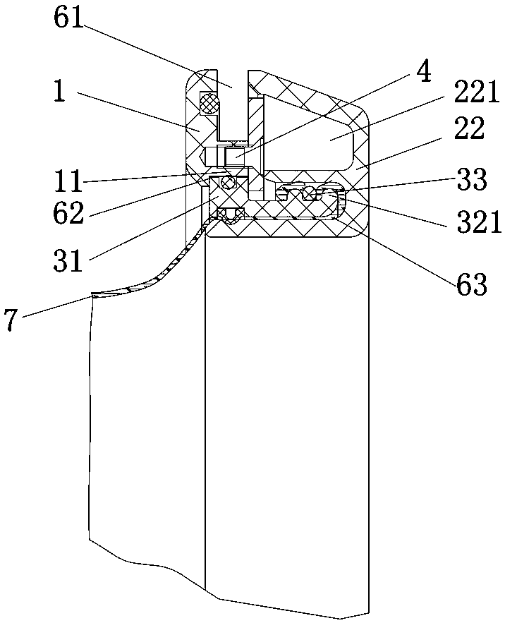 Flange assembly of sterile glove