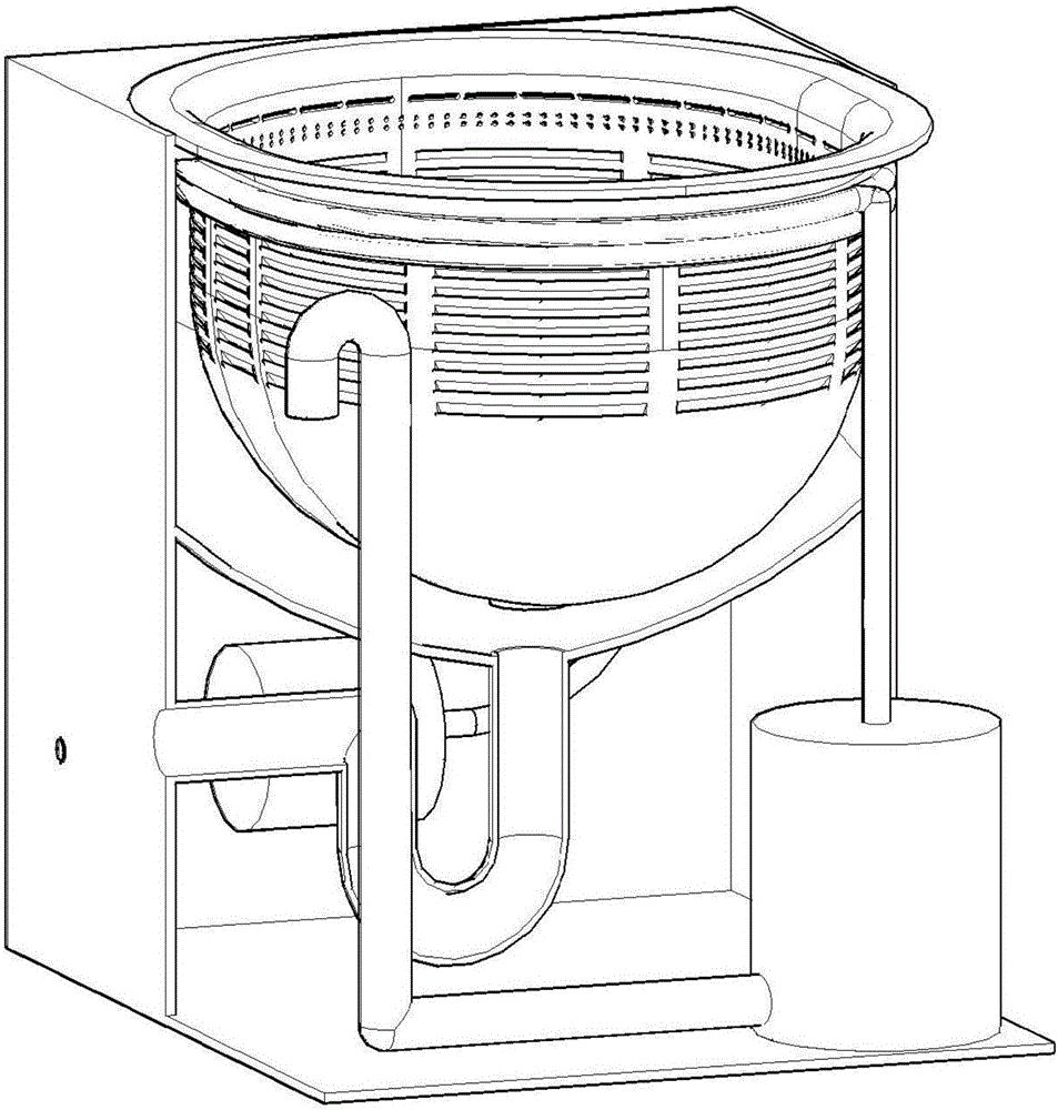 Hand washing device mounted on wash basin for use