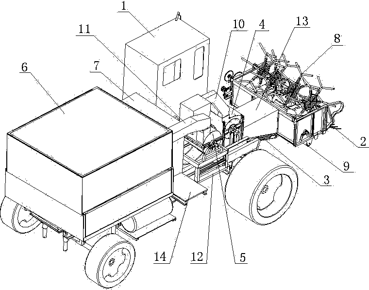 Straw field recovery feed machine