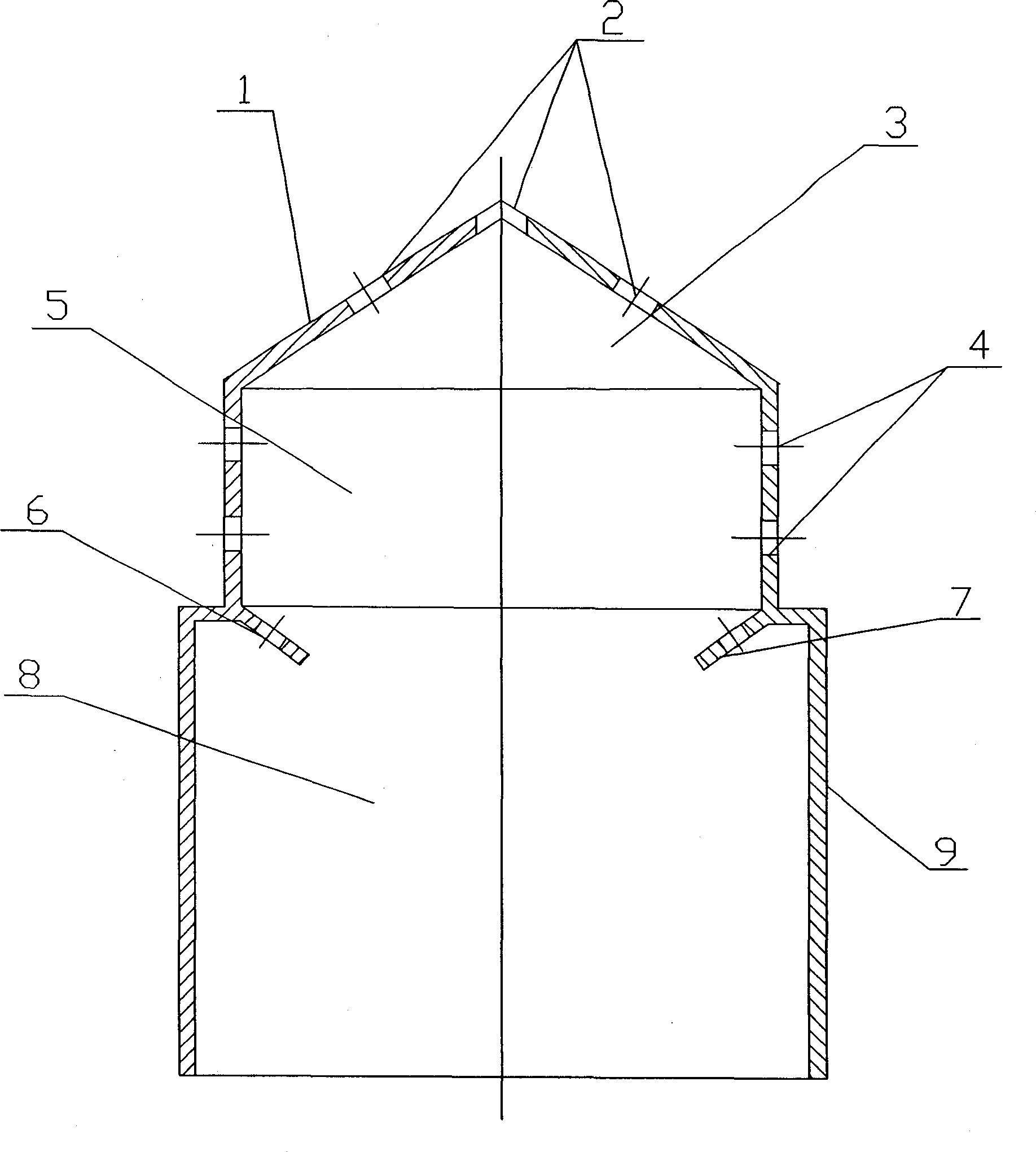 Evaporation mixing combustion mode for liquid fuel and combustion chamber therefor