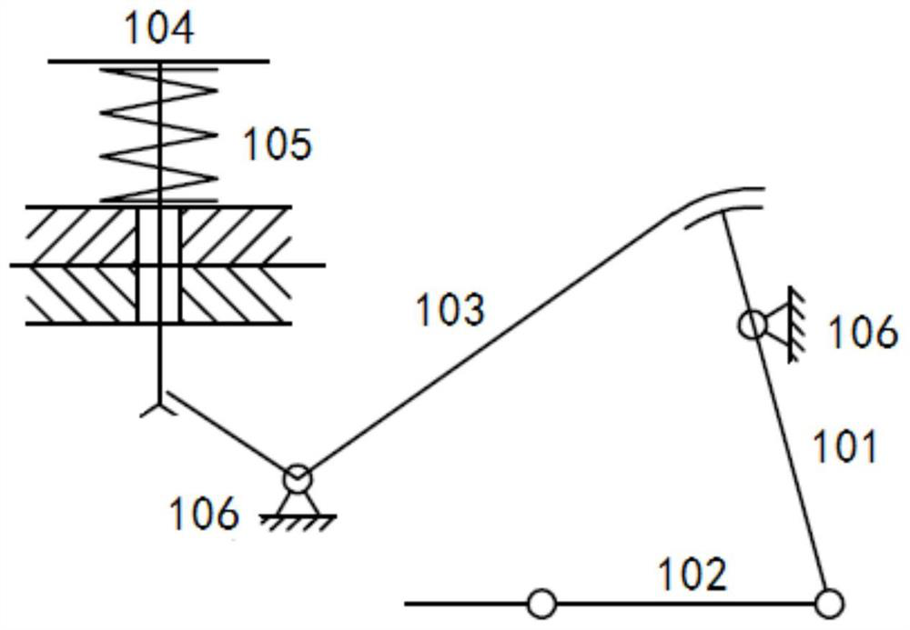 A separation device and mechanical separation system based on a rocker link