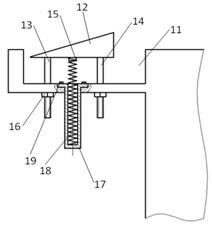 Stainless steel plate conveying upper elastic clamping piece structure