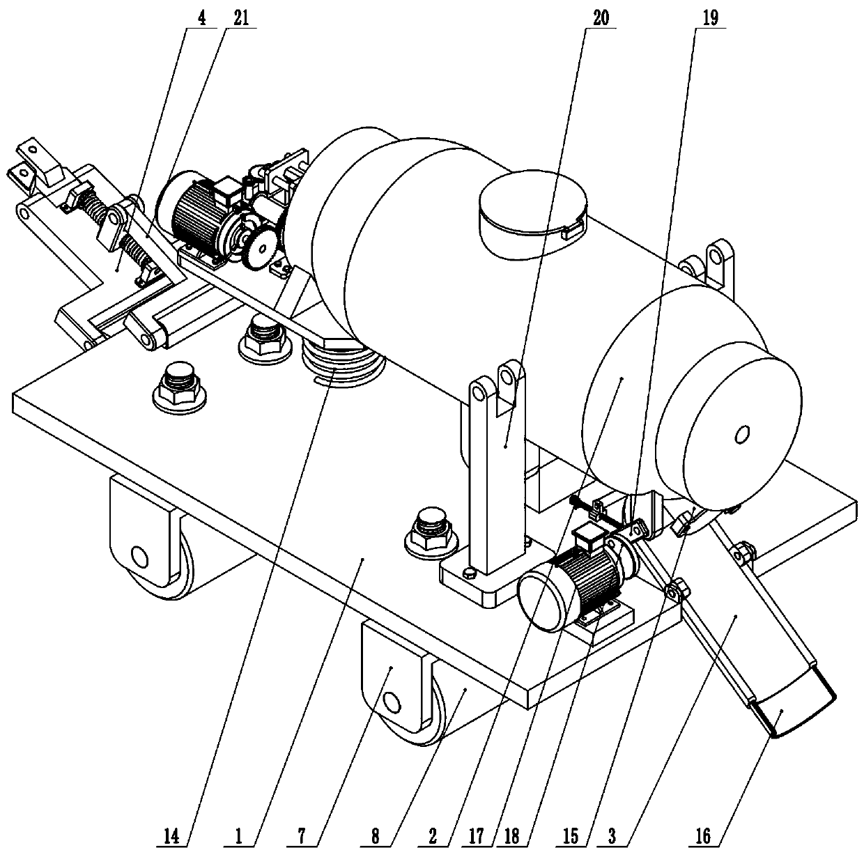 Highway pavement repairing device