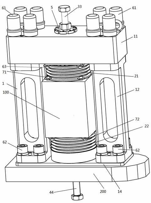 Wind generating set gear box elastic support device convenient to disassemble and adjust