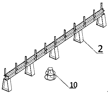 Overturning-free coating jig frame of conventional steel structure building component