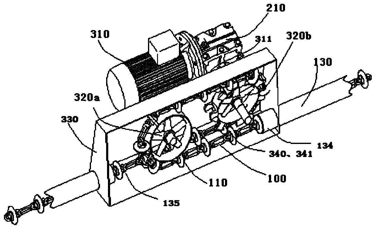 Kitchen waste pipe chain transmission line and kitchen waste treatment system using same