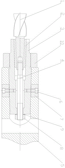 Tool positioning-clamping mechanism for milling machine