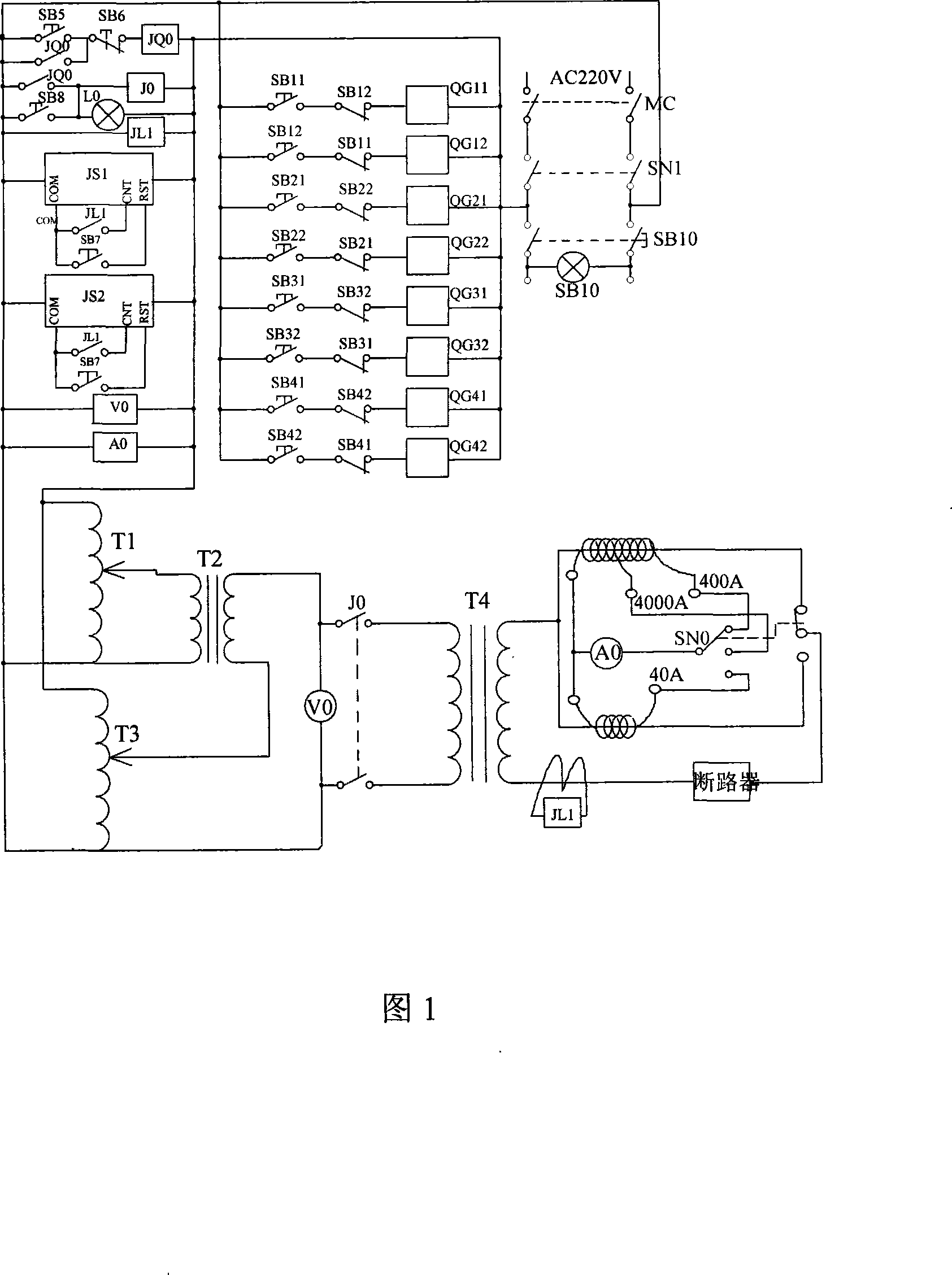 Board back insertion type circuit breaker characteristic detection and test device