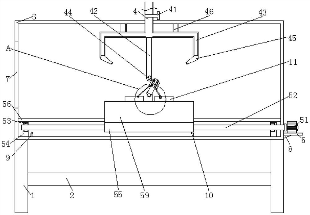 A surface spraying device for the production of automobile lamp shells