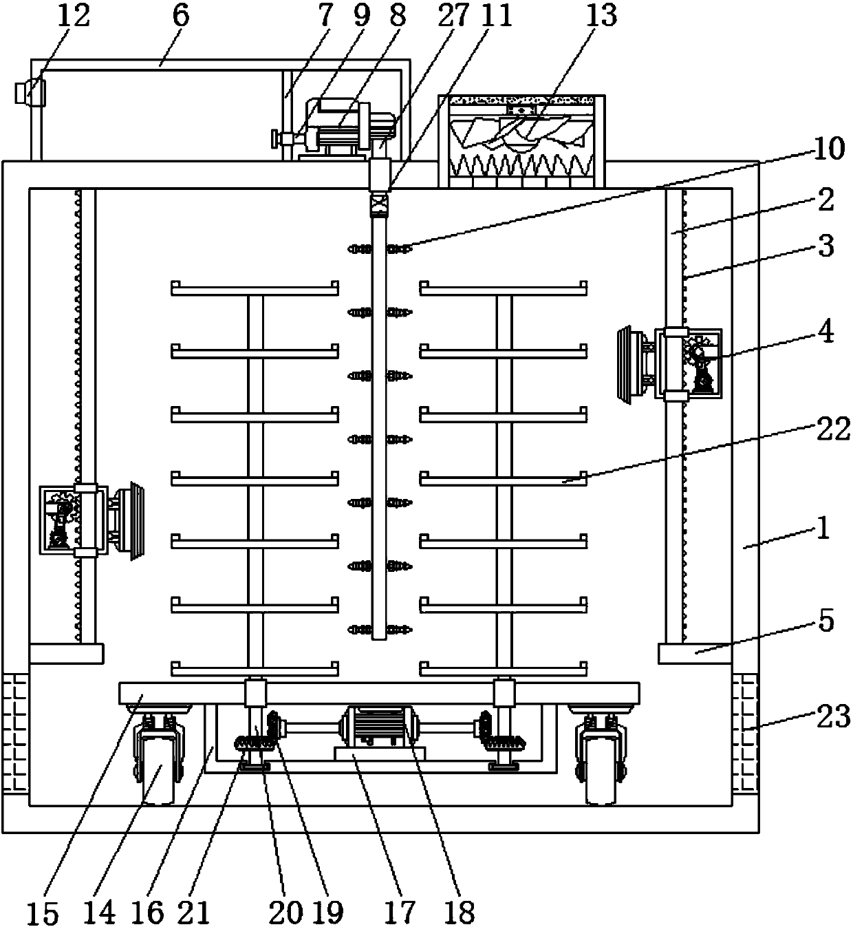 Experimental apparatus for vegetable planting and cultivating