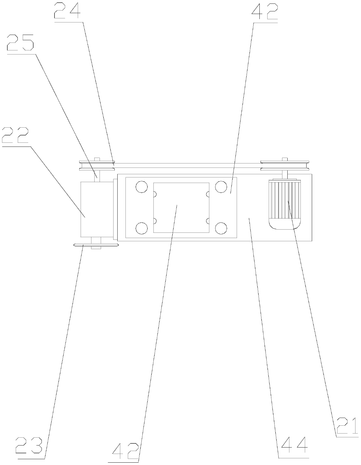 Threaded rod automatic feeding and automatic slotting device