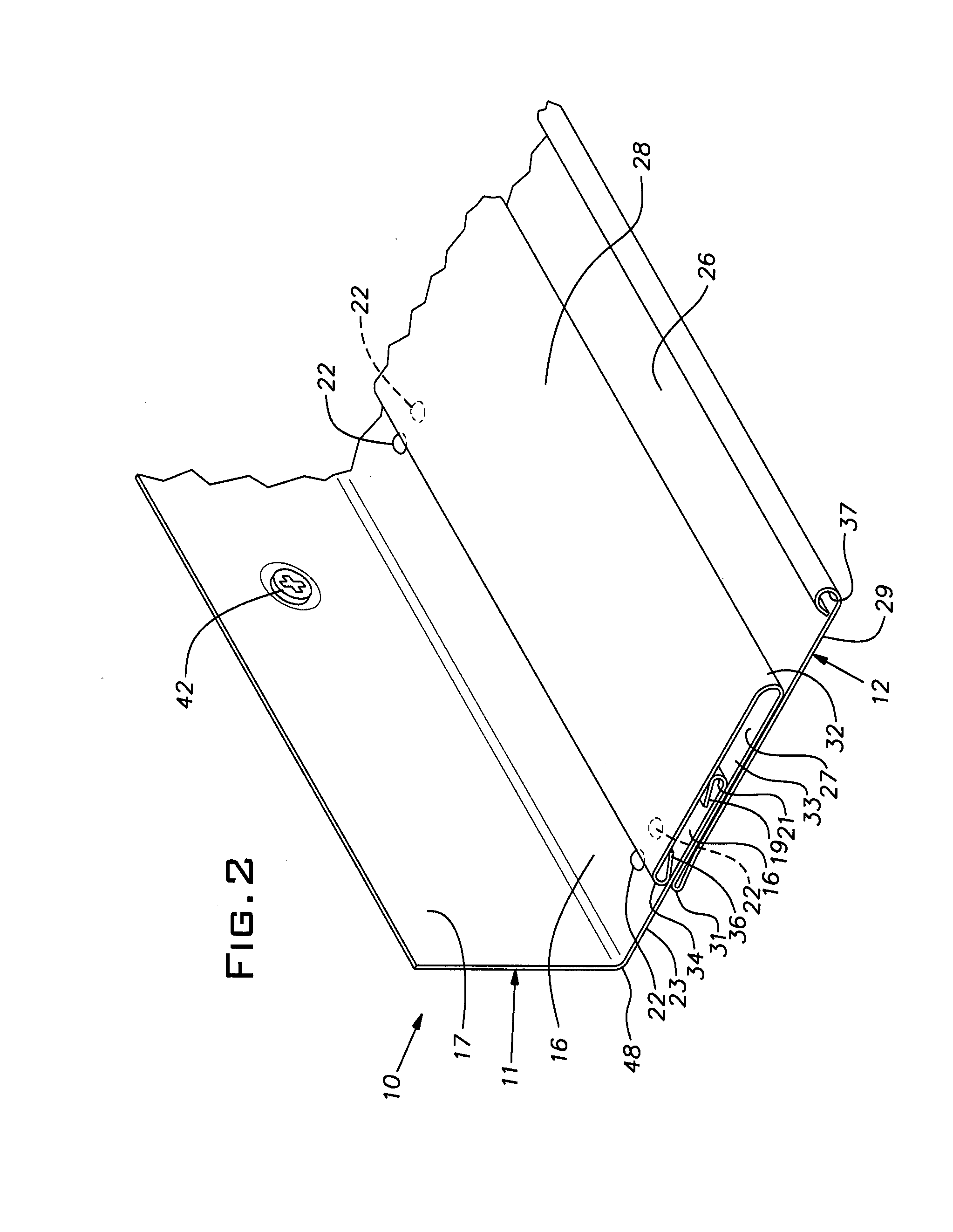 Conformable wide wall angle