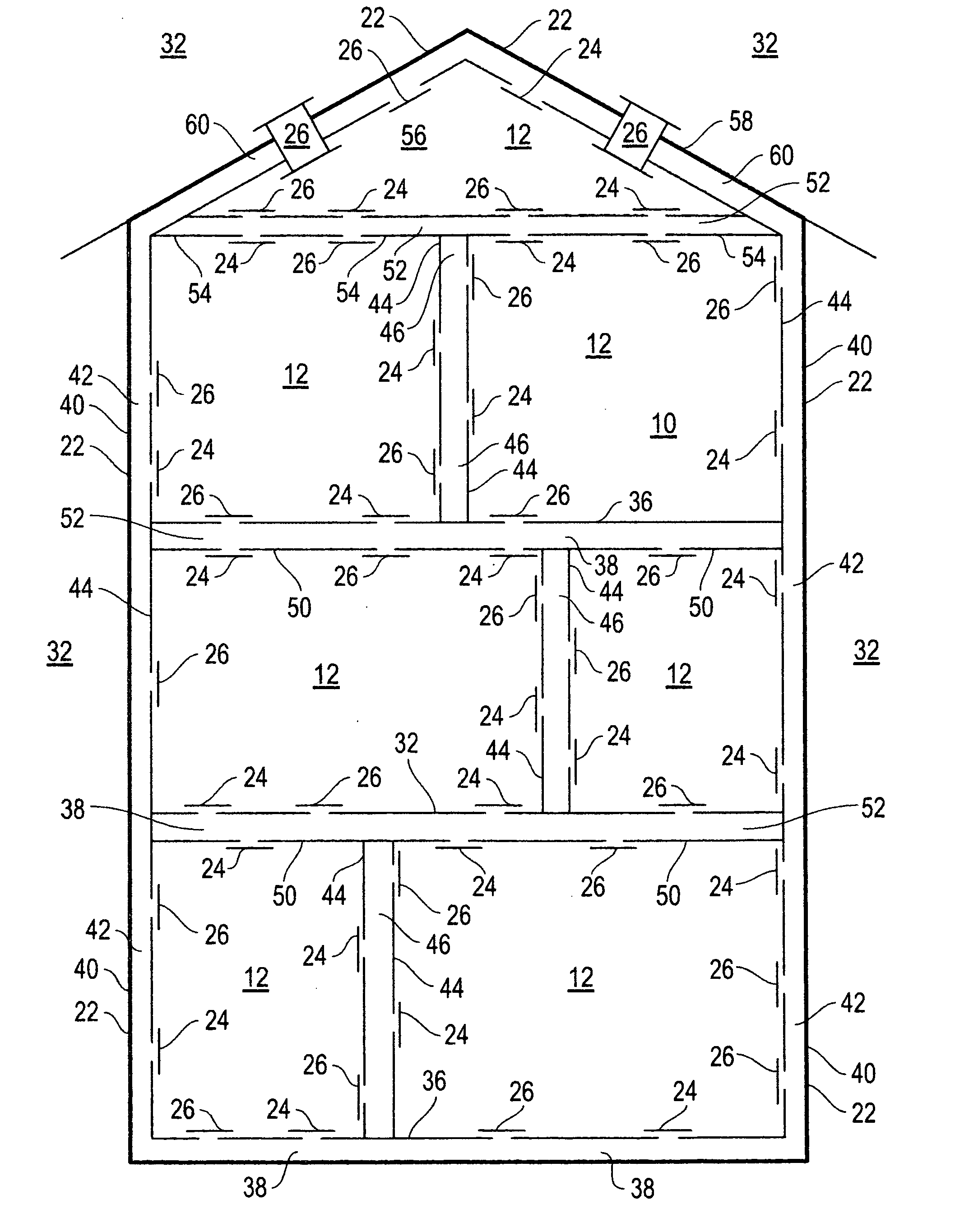 Method and apparatus to utilize wind energy within a structure