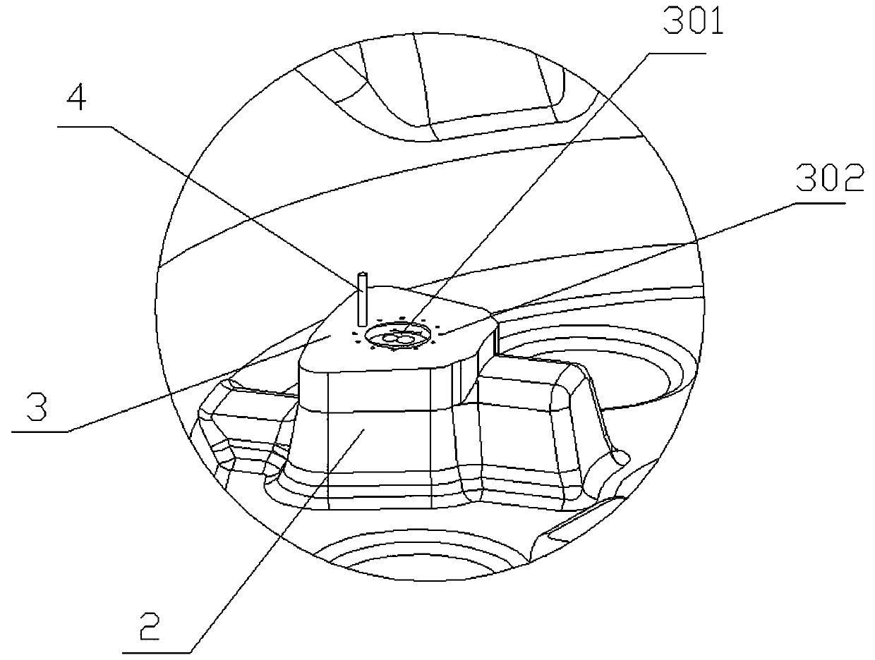 Month dotting tool for aluminum alloy low-pressure hub casting die