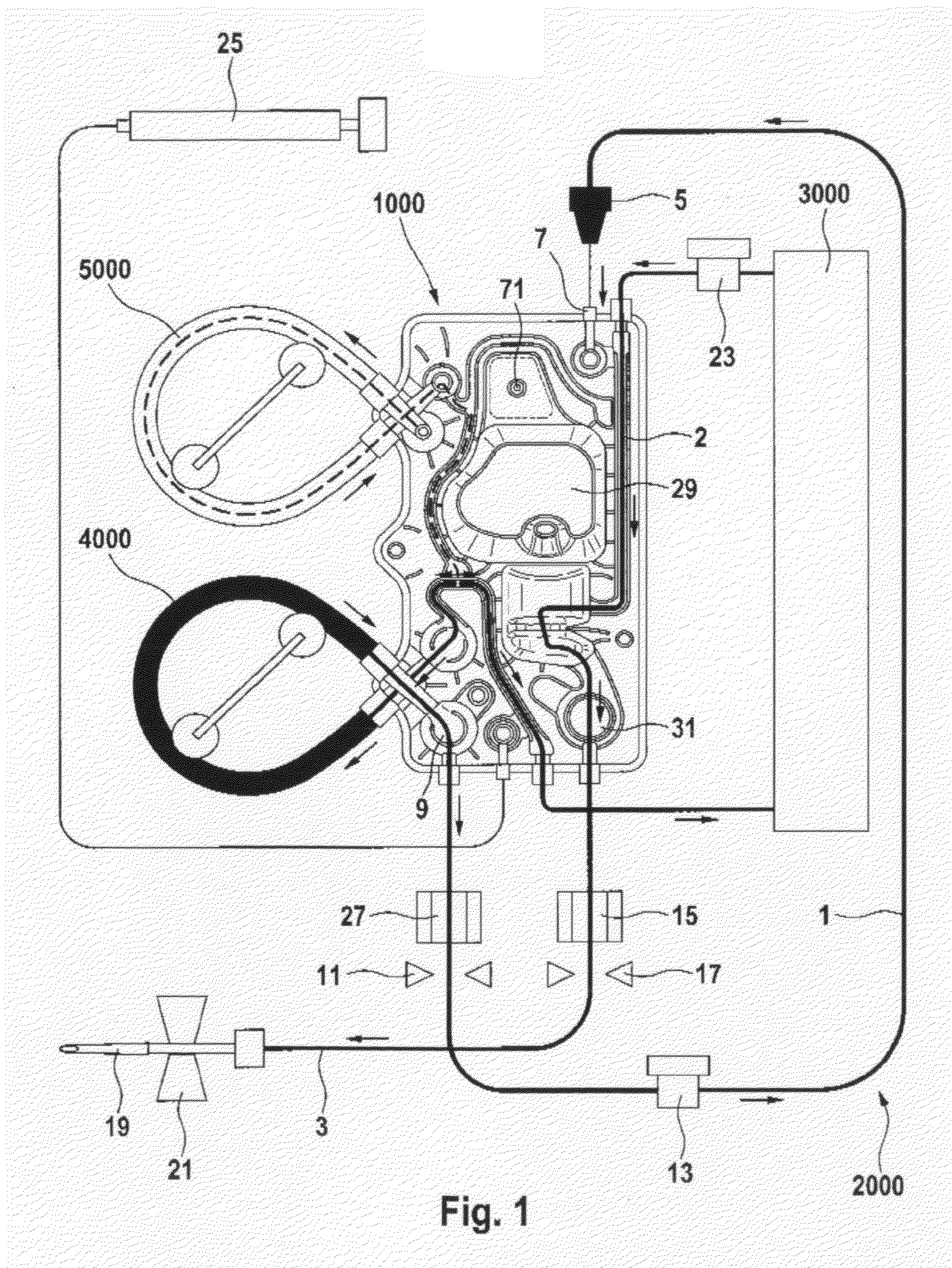 Method for removing blood from an extracorporeal blood circuit as well as apparatuses