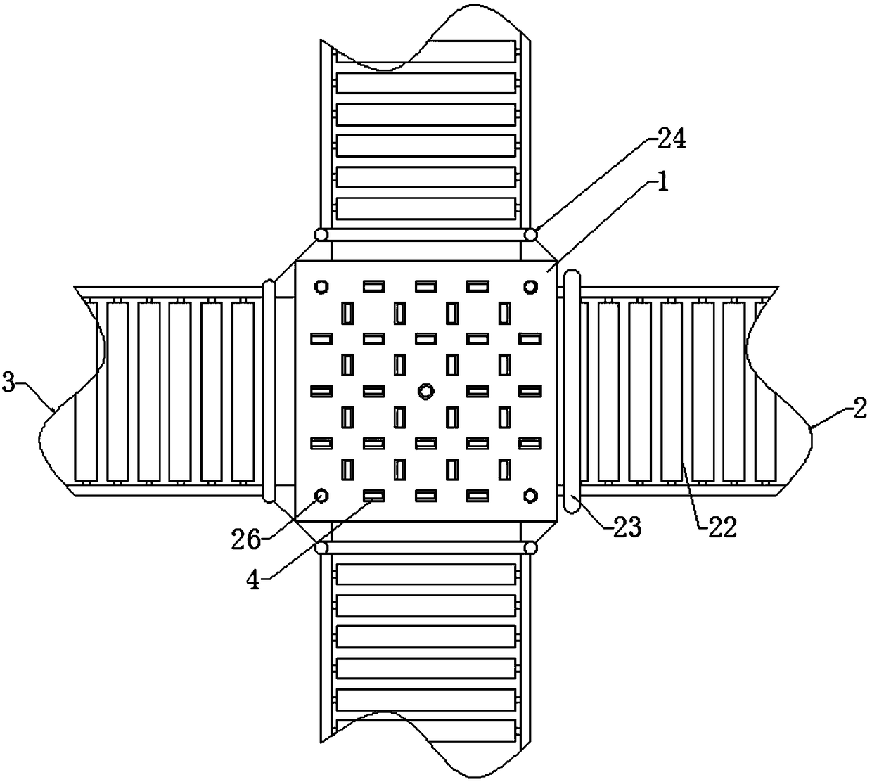 Package transfer table for logistics