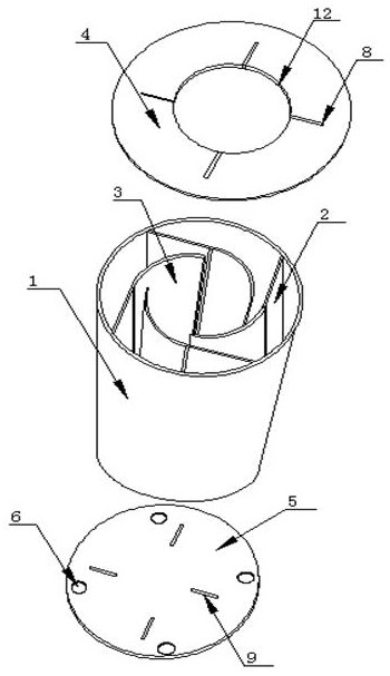 Fan blade type turbulence fire extinguishing device